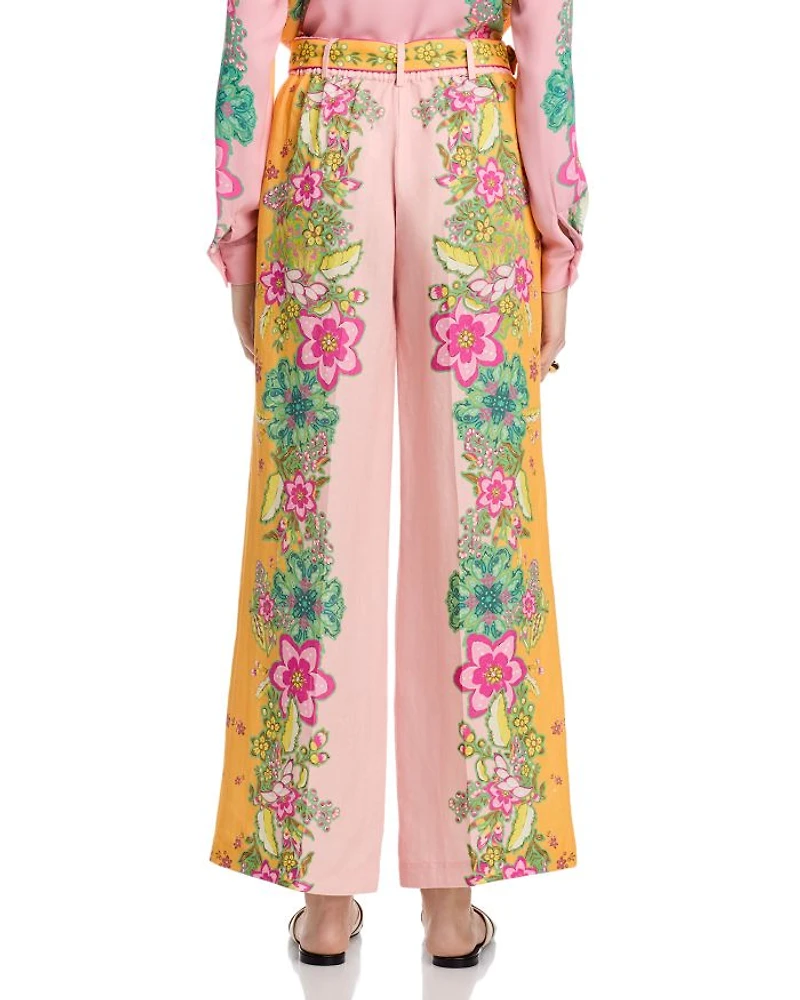 Printed Wide Leg Pants