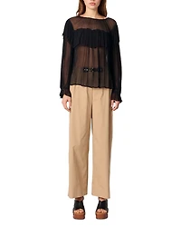 Ruffled Chiffon Top