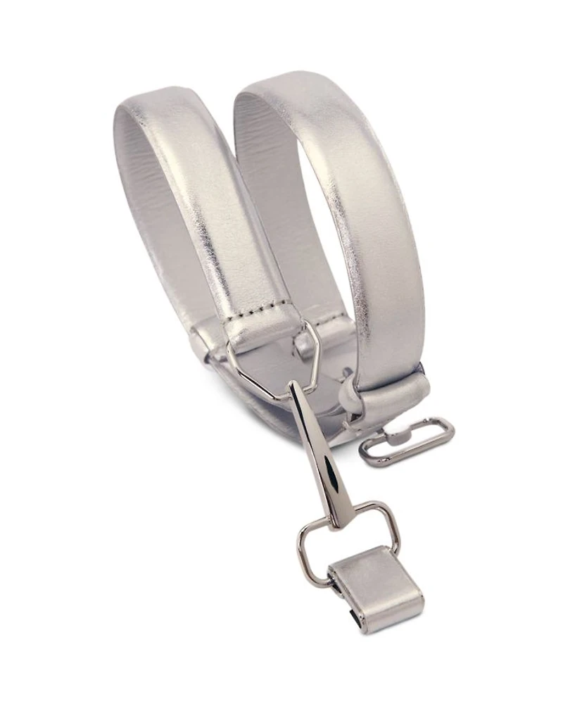 Women's Metallic Leather Belt