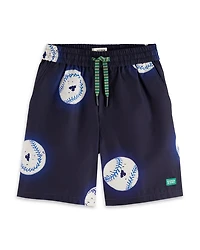 Boys' Mid Length Printed Swim Shorts - Little Kid, Big Kid