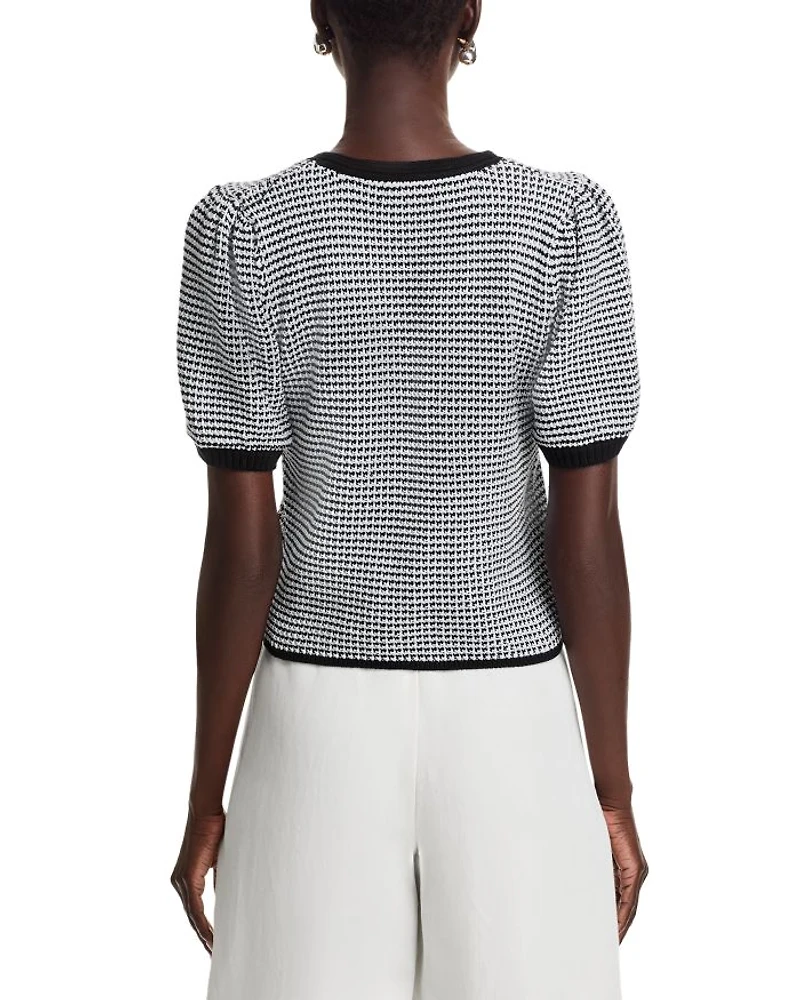 Elaine Puffed Sleeve Bow Front Cardigan