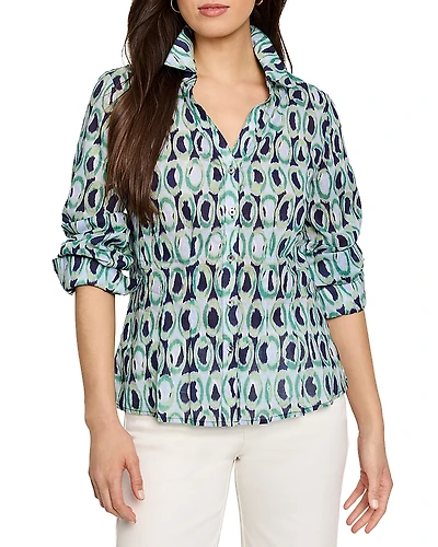 Nic+Zoe Ikat Rings Blouse