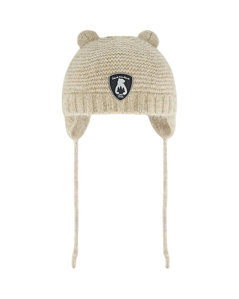 Deux par Deux Unisex Knit Hat with Ears - Baby