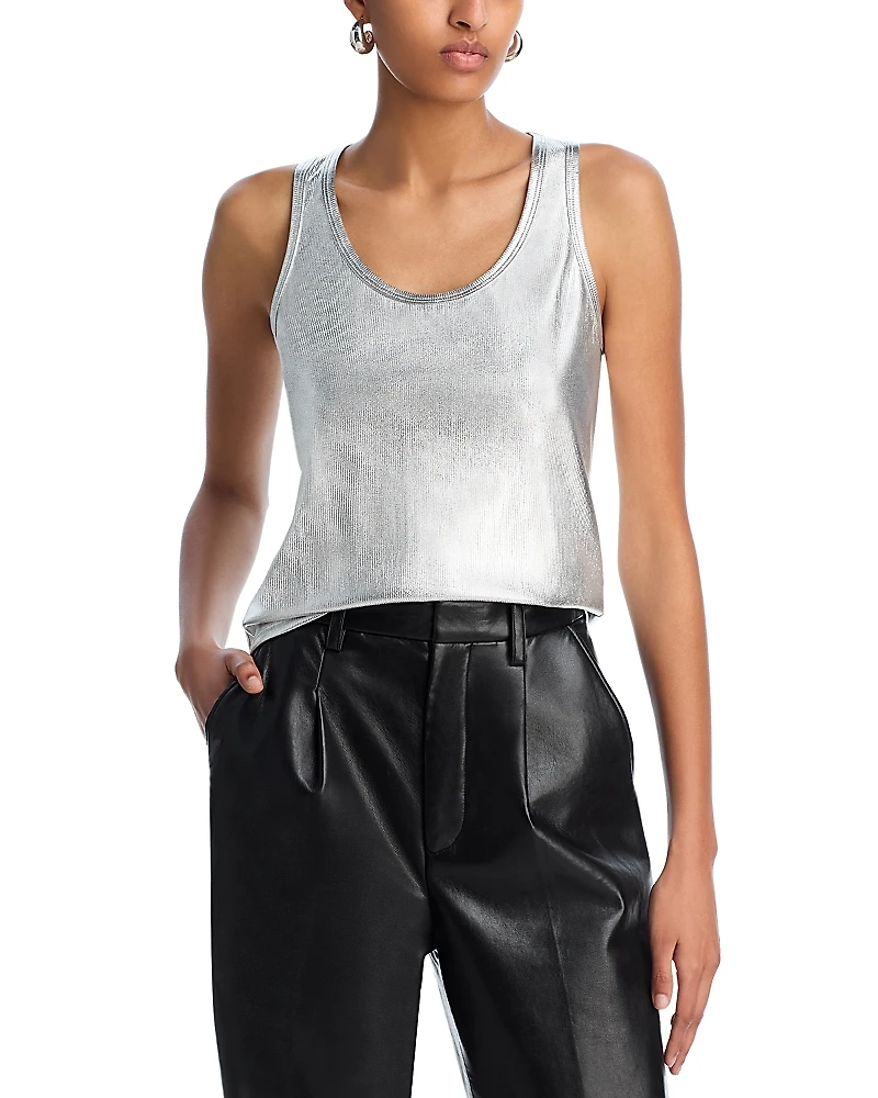 Aqua Metallic Tank Top - Exclusive