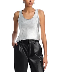 Aqua Metallic Tank Top - Exclusive