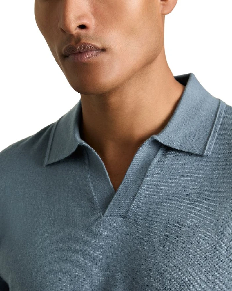 Duchie Regular Fit Open V Neck Polo