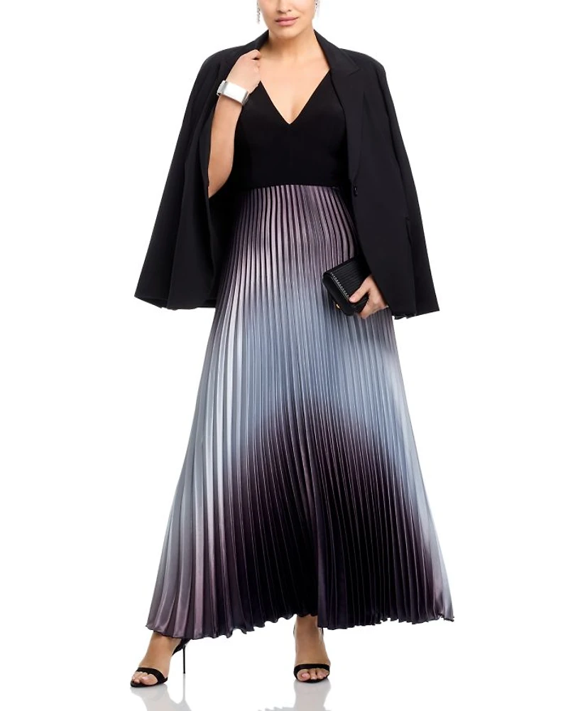 Pleated Shimmer Gown - Exclusive