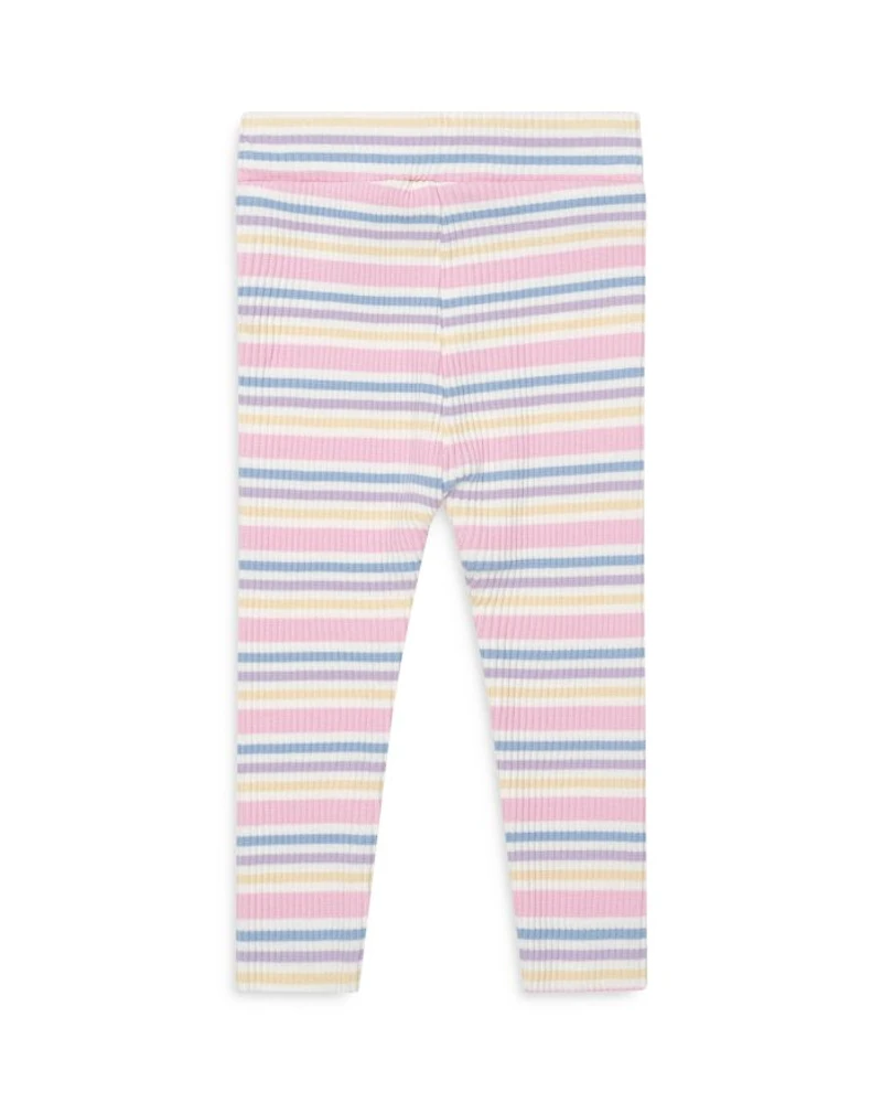 Girls' Rainbow Striped Rib Leggings - Baby