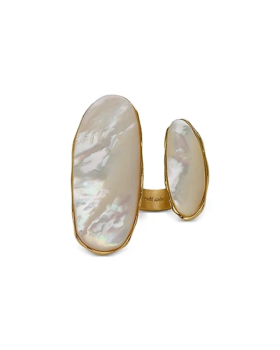 Cult Gaia Ami Mother Of Pearl Inlay Ring