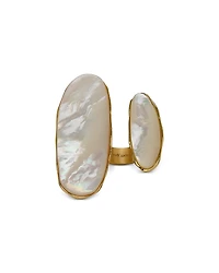 Cult Gaia Ami Mother Of Pearl Inlay Ring