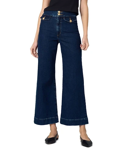 The Elia High Rise Wide Leg Ankle Jeans Magnetic