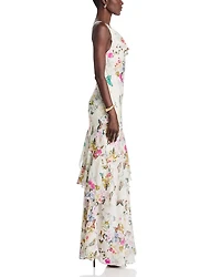Viola Asymmetric Cowl Neck Gown