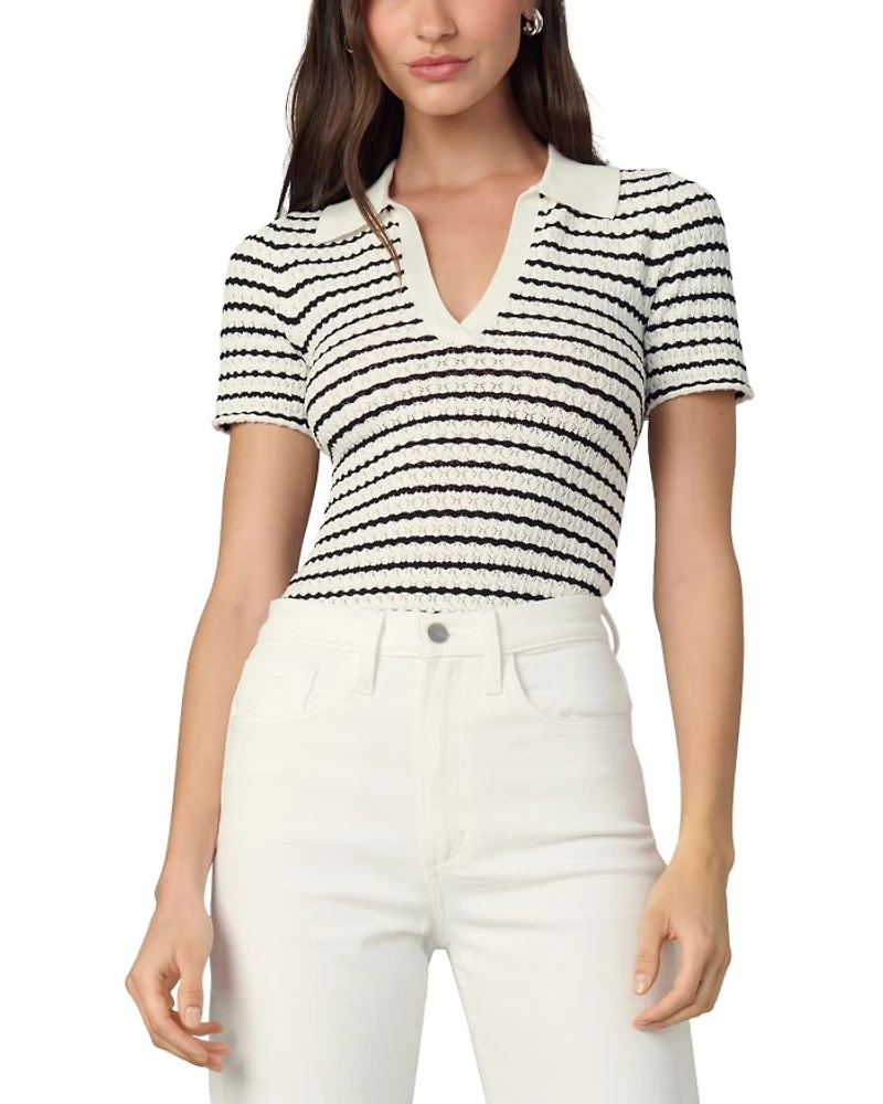 The Jess Pointelle Polo Shirt
