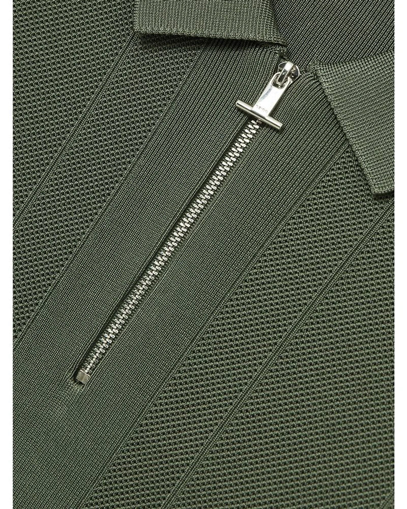 Bart Textured Half Zip Polo Shirt