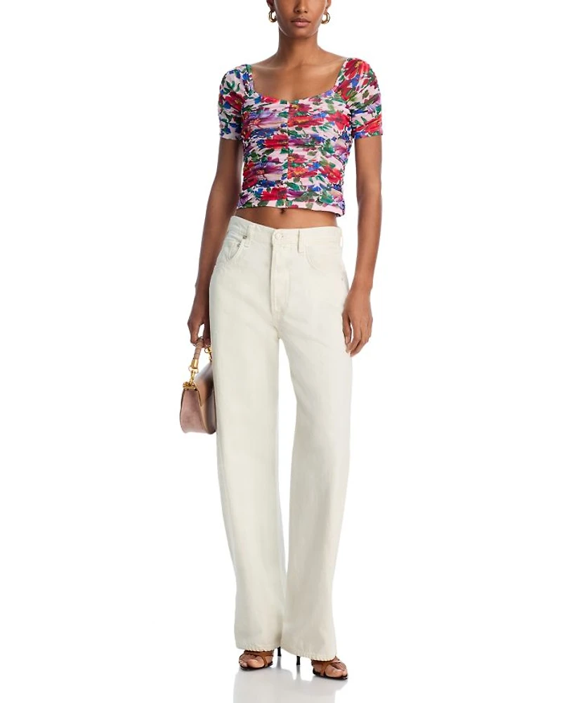 Floral Mesh Top