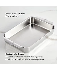 OvenBond® 9" x 13" Rectangular Tri-ply Clad Stainless Steel Baking Pan, Large