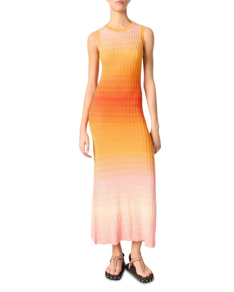 Tie Dyed Knit Maxi Dress