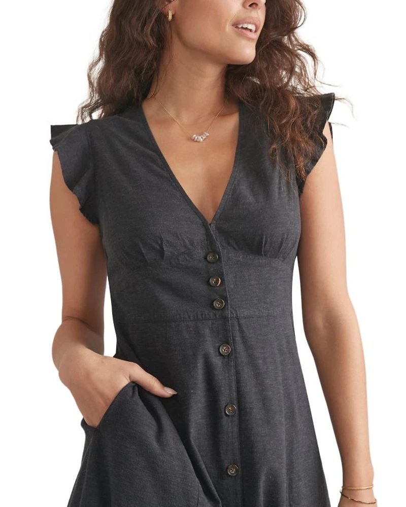 Camilla Flutter Sleeve Midi Dress