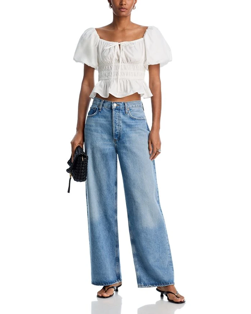 Smocked Cropped Top - Exclusive