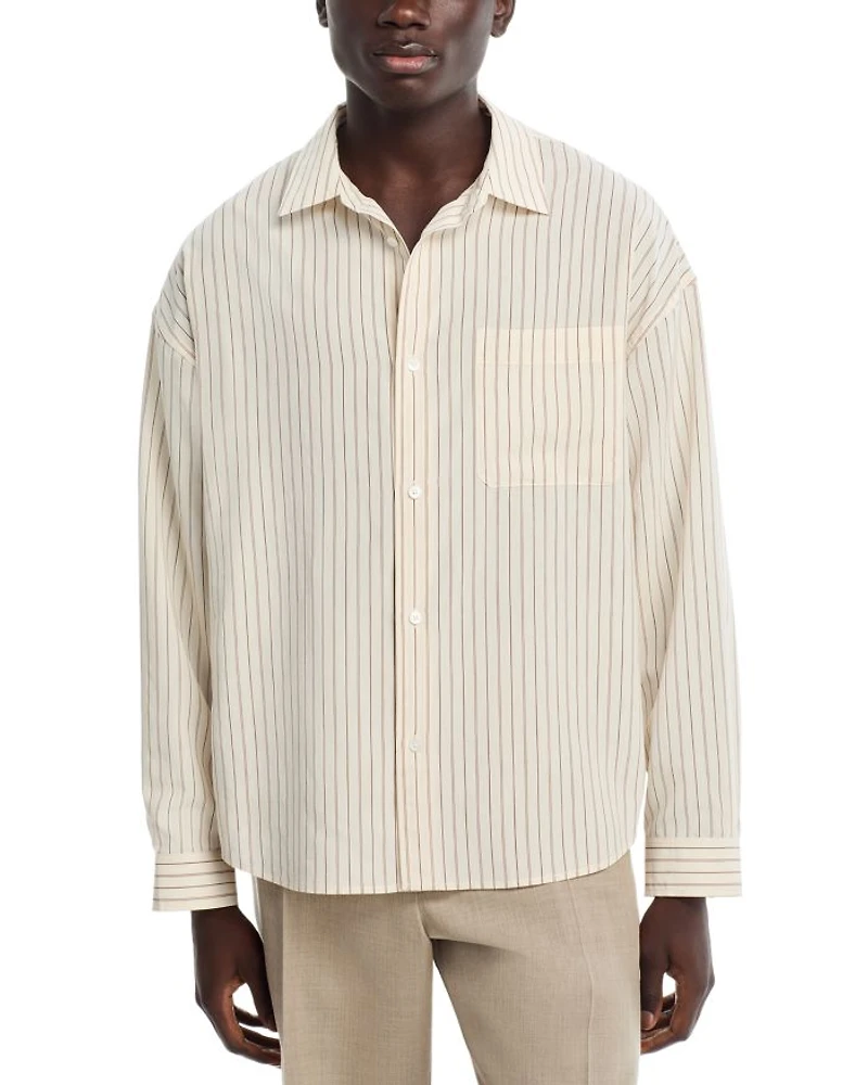 Striped Regular Fit Wool Shirt