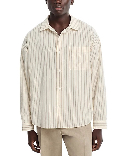 Frame Striped Regular Fit Wool Shirt