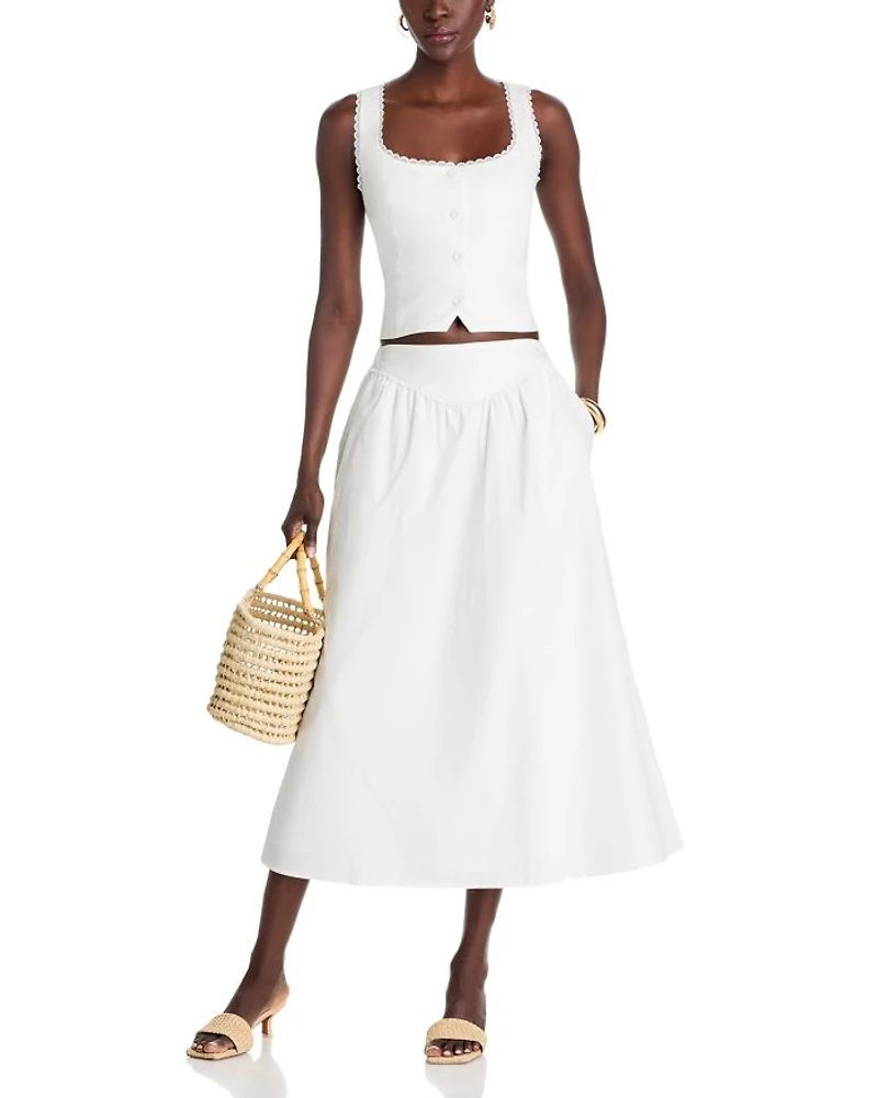 Claire Drop Waist A Line Skirt