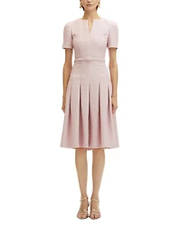 Lurex Belted Tweed Dress