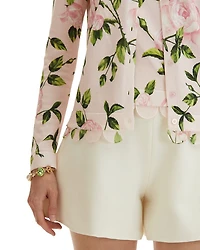 English Rose Print Cardigan