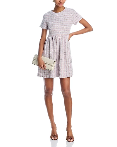 Aqua Rainbow Tweed Dress - Exclusive