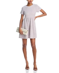 Aqua Rainbow Tweed Dress - Exclusive