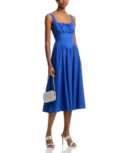 Tie Front Midi Dress - Exclusive