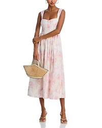 Eyelet Bustier Midi Dress - Exclusive