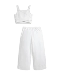 Girls' Cotton Canvas Top & Pant Set - Big Kid