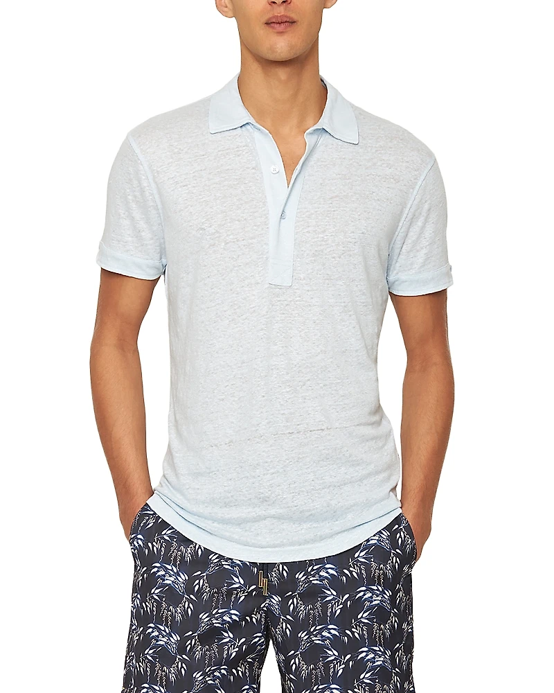 Orlebar Brown Sebastian Linen Polo Shirt