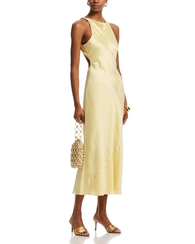 Lina Yellow Midi Dress