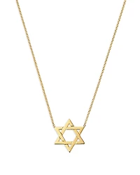 Zoe Chicco 14K Yellow Gold Spiritual Star of David Pendant Necklace, 14-16