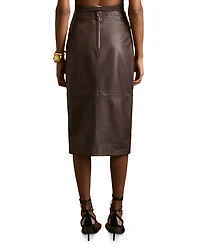 Miley Leather Midi Skirt