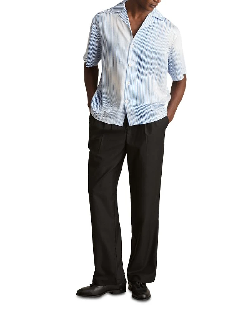 Mendosa Stripe Print Cuban Shirt