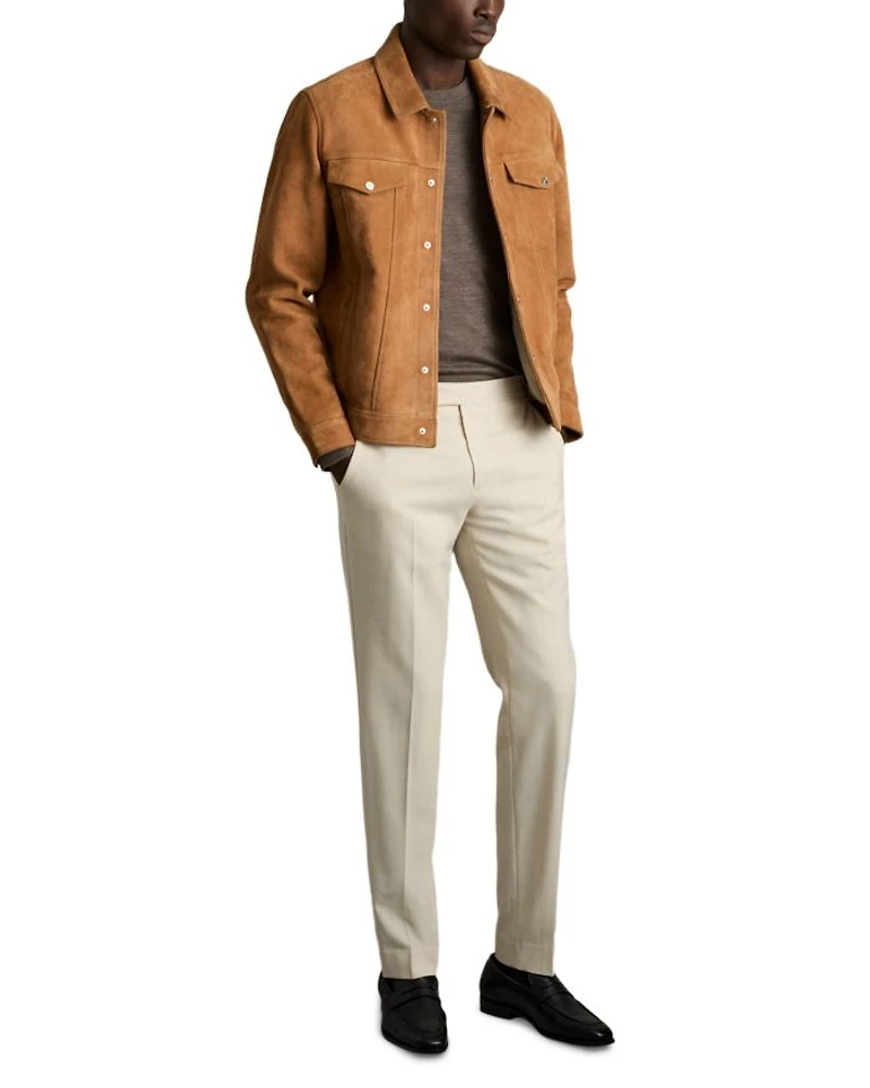 Eden Suede Press Stud Jacket