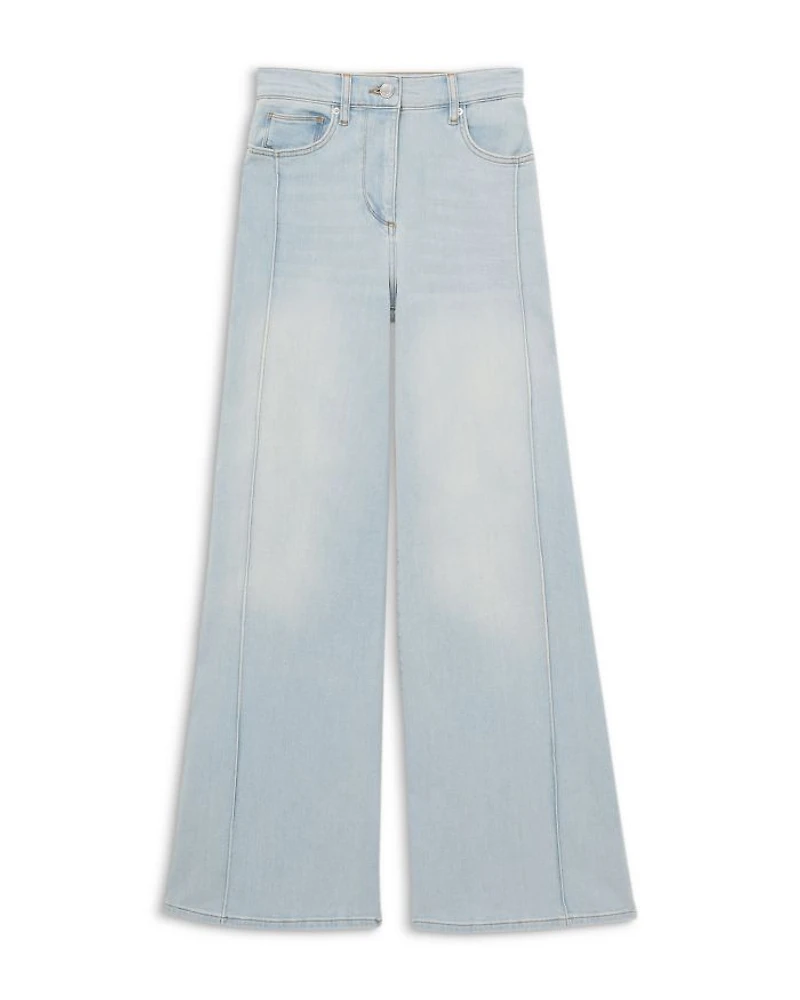 Heather High Rise Wide Leg Jeans Light Blue