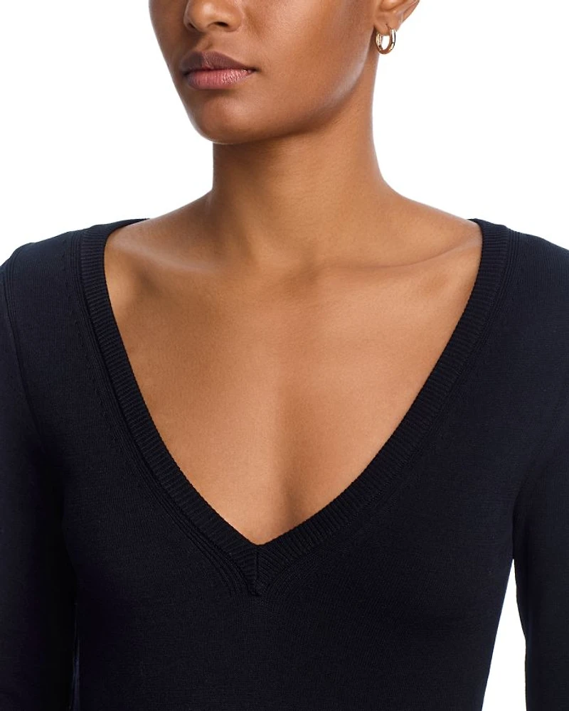 V Neck Knit Dress