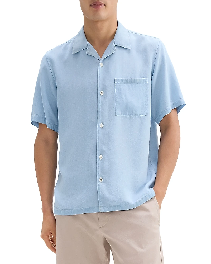 Theory Noll Short Sleeve Camp Collar