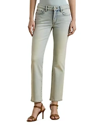 Mid Rise Straight Ankle Jeans