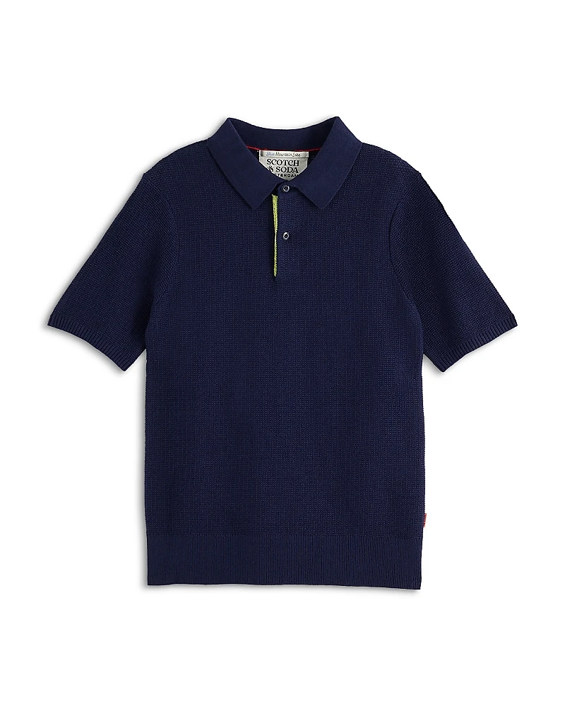 Scotch & Soda Boys' Structured Knitted Polo - Little Kid, Big Kid