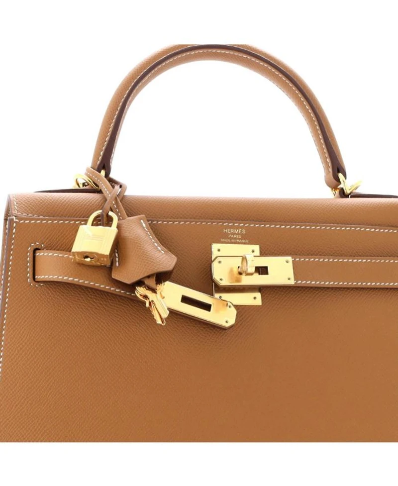 Kelly 28 Handbag Brown Epsom with Gold Hardware
