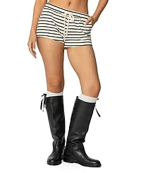 Edikted Jordyn Striped Drawstring Shorts