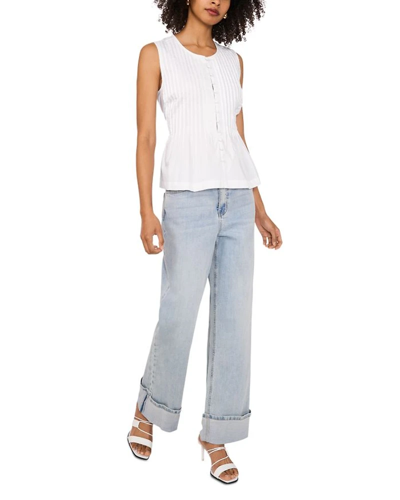 Cotton Pintuck Blouse