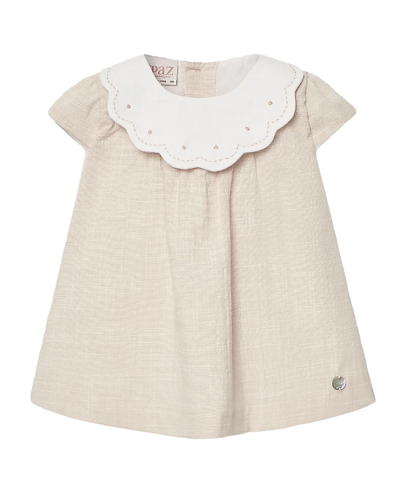 Paz Rodriguez Girls' Yoke Lino Dress - Baby