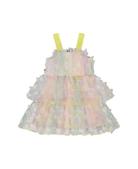 Deux par Girls' Tiered Printed Mesh Dress - Big Kid