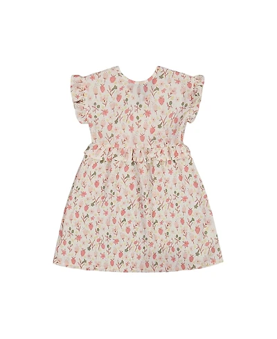 Deux par Girls' Printed Seersucker Dress with Frill - Big Kid